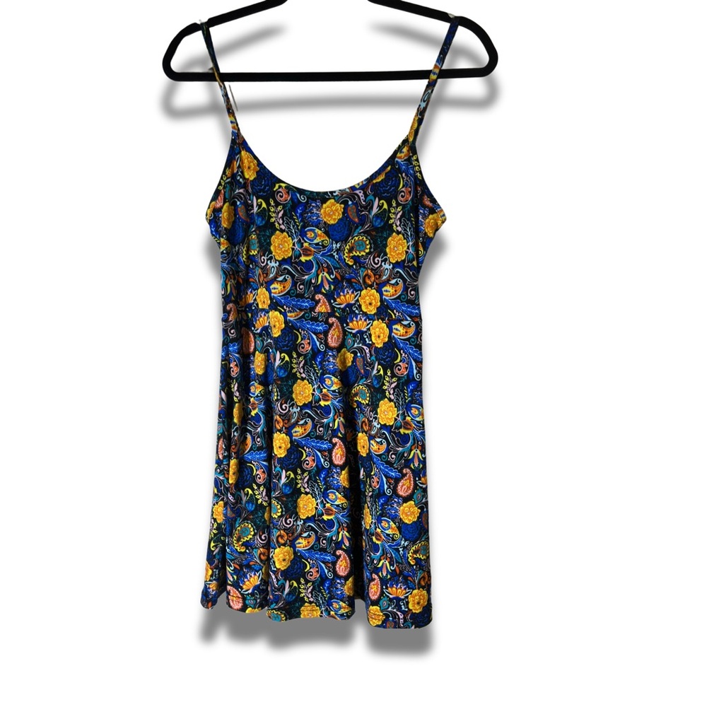fit-and-flare dress paisley print with boho-hippie vibes